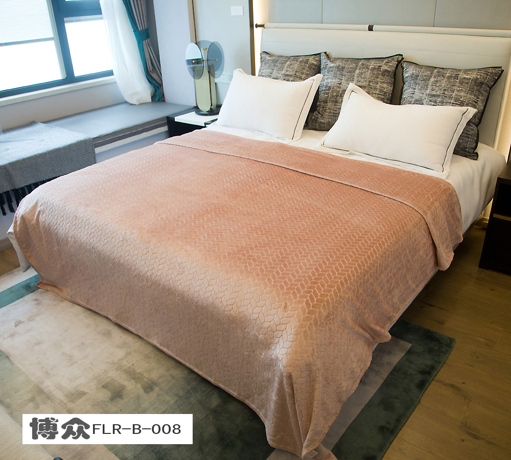 法兰绒压花树叶