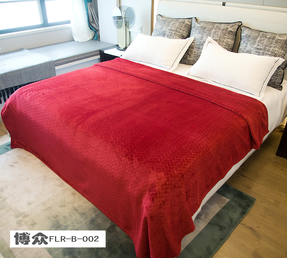 法兰绒压花树叶