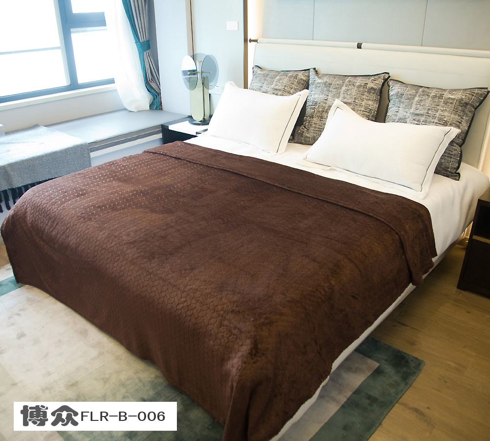 法兰绒压花树叶