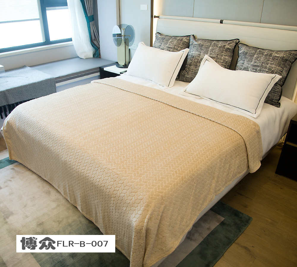 法兰绒压花树叶